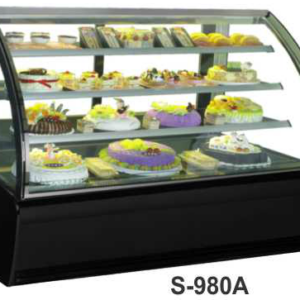 Mesin Pemajang Kue Kaca Cembung 3 Rak (Cake Showcase) Kapasitas 600 Liter : S-980A