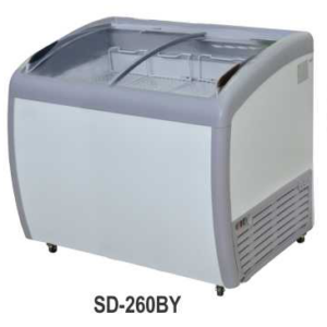 Mesin Penyimpan Es Cream Pintu Geser (Sliding Curve Glass Freezer) Kapasitas 200 Liter : SD-260BY