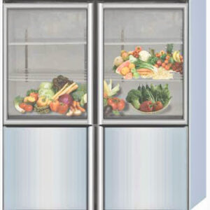 Lemari Es Pendingin (Combi Glass Door Cooler-Freezer) 4 Rak : Q1000-L4S