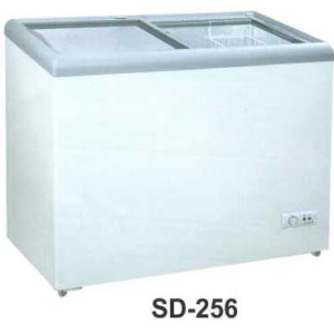 Mesin Pemajang Es Cream Kaca Datar (Sliding Flat Glass Freezer) Kapasitas 200 Liter : SD-256