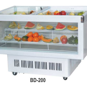 Mesin Pemajang Buah Dengan Roda (Mesin Display Chiller Freezer) Ukuran Kecil  : BD-200