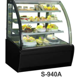 Mesin Pemajang Kue Kaca Cembung 3 Rak (Cake Showcase) Kapasitas 300 Liter : S-940A