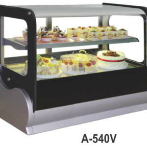 Mesin Pemajang Kue Kaca Datar (Countertop Cake Showcase) Kapasitas 190 Liter : A-540V