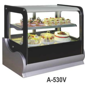 Mesin Pemajang Kue Kaca Datar (Countertop Cake Showcase) Kapasitas 140 Liter : A-530V