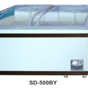 Mesin Penyimpan Es Cream Pintu Geser (Sliding Curve Glass Freezer) Kapasitas 500 Liter : SD-500BY