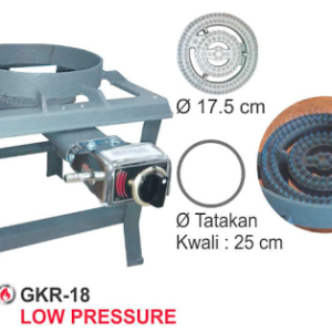 Tungku Kompor Kuali Tekanan Rendah (Low Pressure Kwali Range Ekonomis) : GKR-18